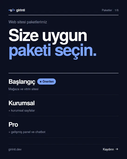 Paketler gönderisi